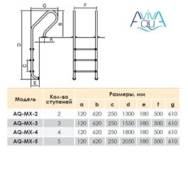 Лестница Aquaviva Mixta MX-215 (2 ступ.)