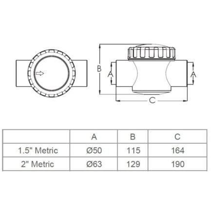 Обратный клапан Aquaviva V40-1/V50-1 E