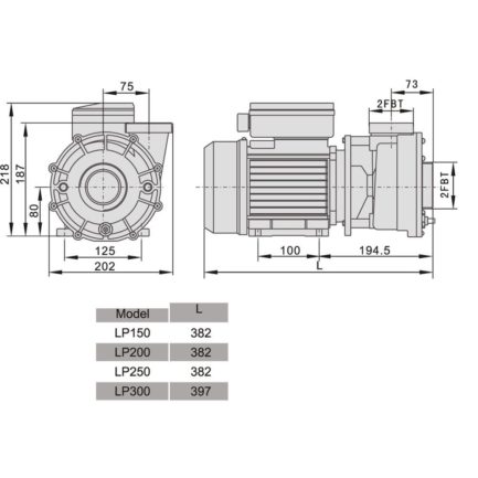 Насос Aquaviva LX LP300T (380В, 35 м3/ч, 3HP)