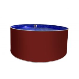 Бассейн круглый Лагуна (2,00 х 1,25) каркас, скиммер, чашка 0,6мм, рубиново-красный RAL3003