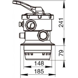 Верхний вентиль 1,5″ (хомут) к фильтрам серии CP, EP, EPW. D350-700