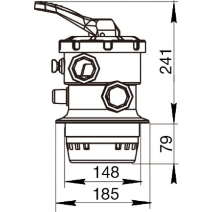 Верхний вентиль 1,5" (хомут) к фильтрам серии CP, EP, EPW. D350-700