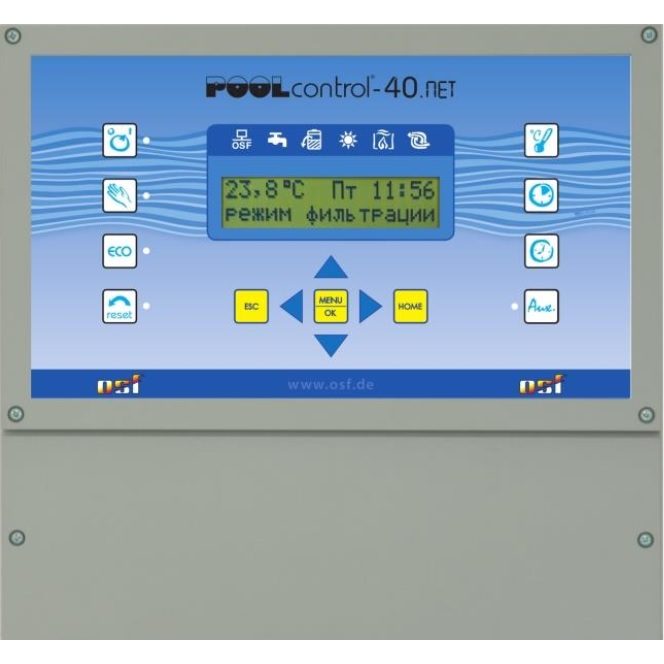 Многофункц. блок управления PC-40-NET конфигурир. для переливных и скиммерных бассейнов