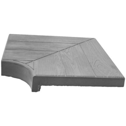 Угловой элемент AquaViva 500х500х70-40, Wood серый
