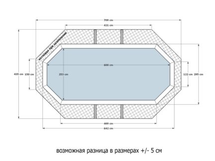 Деревянный бассейн Ангара, 600х250х145см, Кристалл