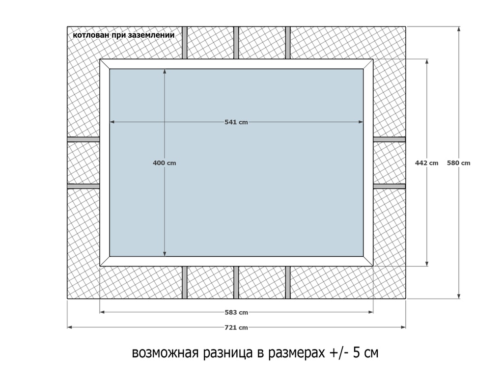Деревянный бассейн Илим, 540х400х145см, Кристалл Деревянный бассейн Илим, 540х400х145см, Кристалл