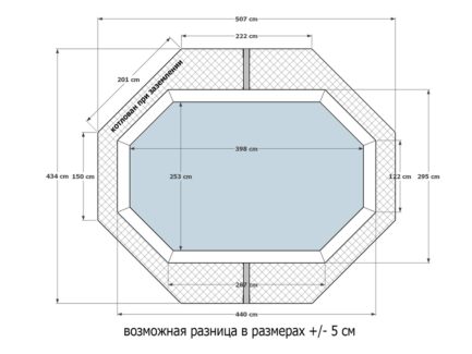 Деревянный бассейн Иркут, 400х250х145см, Кристалл