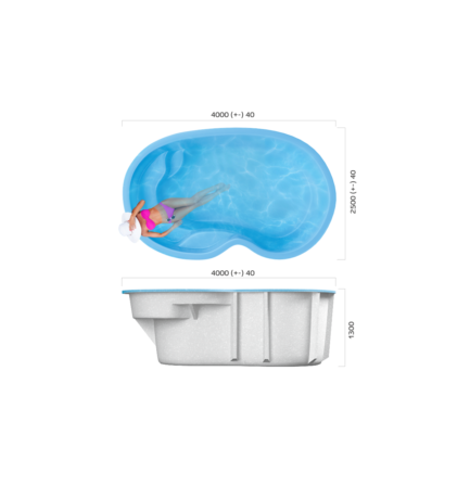 Композитный бассейн БАРСЕЛОНЕТ (4х2,5х1,3)
